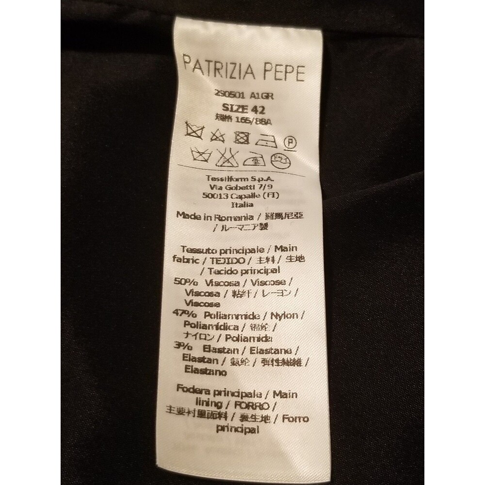 NWT Patrizia Pepe Giacca Jacket Women's Size 42 Dark Blue Blazer Reptile Scales - Picture 6 of 6